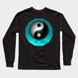 Yin Yang - Light Blue Long Sleeve T-Shirt